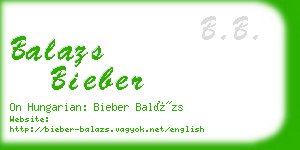 balazs bieber business card